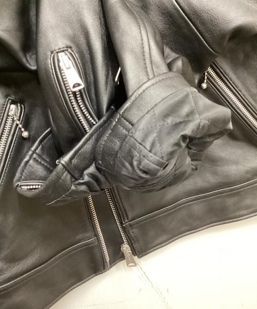 AZUL by moussy（アズールバイマウジー）AZUL by moussy (アズールバイマウジー) ラムレザーダブルライダースジャケット ブラック サイズ:FREEの古着・服飾アイテム