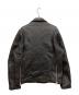 AZUL by moussy (アズールバイマウジー) ラムレザーダブルライダースジャケット ブラック サイズ:FREE：6000円