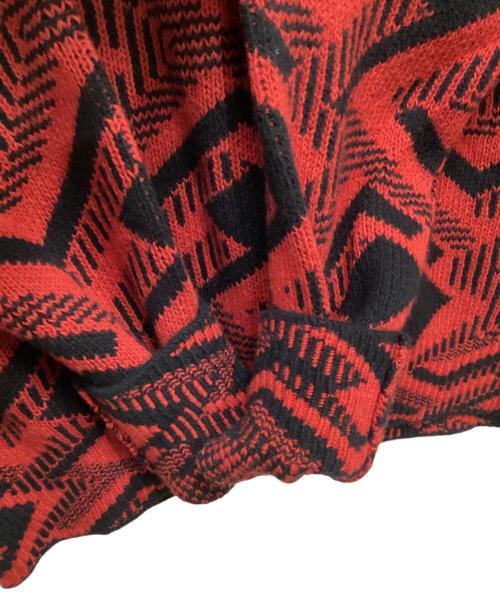 PRADA（プラダ）PRADA (プラダ) カシミヤ混総柄ニット レッド サイズ:50の古着・服飾アイテム