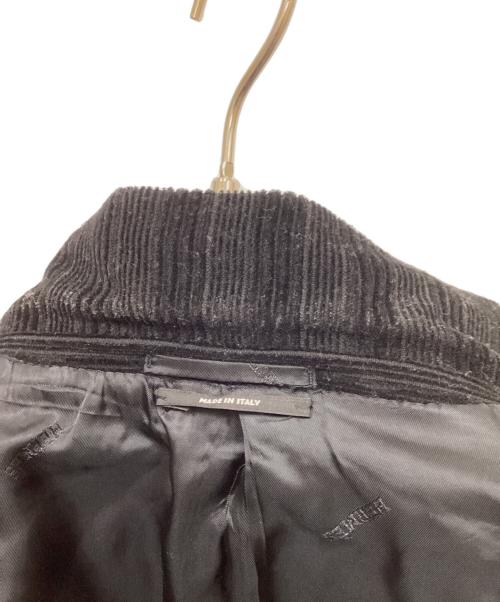 HERMES（エルメス）HERMES (エルメス) クルードセル銀ボタンウール親子コーデュロイテーラードジャケット ブラック サイズ:54の古着・服飾アイテム