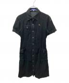 BURBERRY BLUE LABELバーバリー ブルー レーベル）の古着「コーデュロイワンピース」｜ブラック