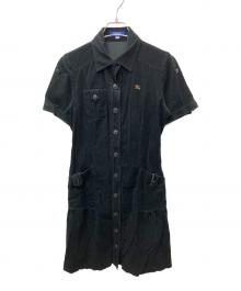 BURBERRY BLUE LABEL（バーバリー ブルー レーベル）の古着「コーデュロイワンピース」｜ブラック
