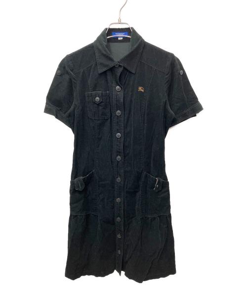 BURBERRY BLUE LABEL（バーバリー ブルー レーベル）BURBERRY BLUE LABEL (バーバリー ブルー レーベル) コーデュロイワンピース ブラック サイズ:38の古着・服飾アイテム
