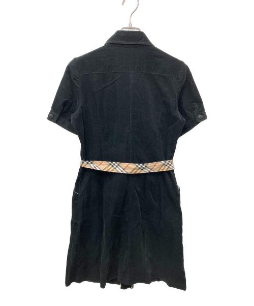 BURBERRY BLUE LABEL（バーバリー ブルー レーベル）BURBERRY BLUE LABEL (バーバリー ブルー レーベル) コーデュロイワンピース ブラック サイズ:38の古着・服飾アイテム