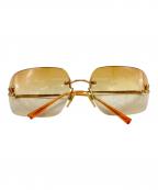 CHANELシャネル）の古着「リムレス ココマーク サングラス」｜ブラウン