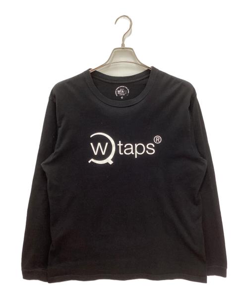 WTAPS（ダブルタップス）WTAPS (ダブルタップス) ロゴプリント長袖Tシャツ ブラック サイズ:2の古着・服飾アイテム