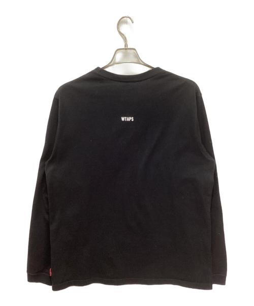 WTAPS（ダブルタップス）WTAPS (ダブルタップス) ロゴプリント長袖Tシャツ ブラック サイズ:2の古着・服飾アイテム