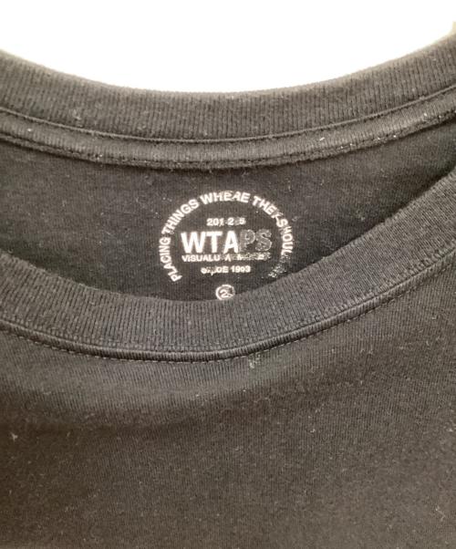WTAPS（ダブルタップス）WTAPS (ダブルタップス) ロゴプリント長袖Tシャツ ブラック サイズ:2の古着・服飾アイテム