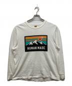 HUMAN MADEヒューマンメイド）の古着「Snow Mountain L/S TEE(スノーマウンテンロングスリーブティー)」｜ホワイト