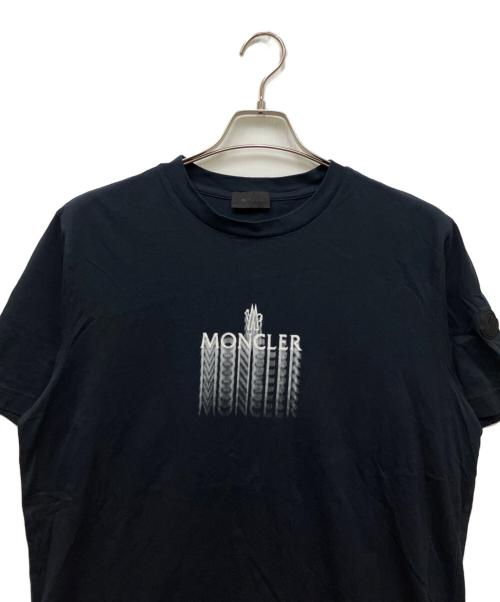 MONCLER（モンクレール）MONCLER (モンクレール) フェードロゴ コットン Tシャツ ネイビー サイズ:Lの古着・服飾アイテム