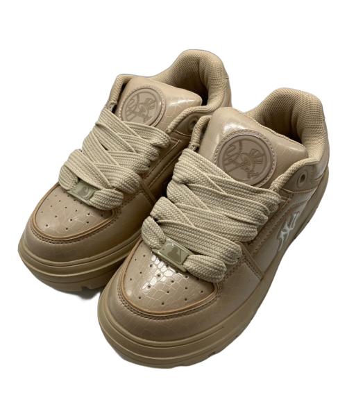 MLB Korea（エムエルビーコリア）MLB KOREA (エムエルビーコリア) Chunky Liner Wide Luxe スニーカー/チャンキーライナーワイドリュクス ベージュ サイズ:6.5の古着・服飾アイテム