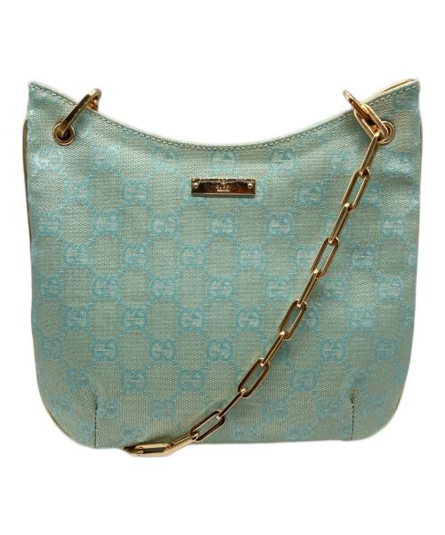 GUCCI（グッチ）GUCCI (グッチ) GGキャンバスパーティーバッグ スカイブルーの古着・服飾アイテム