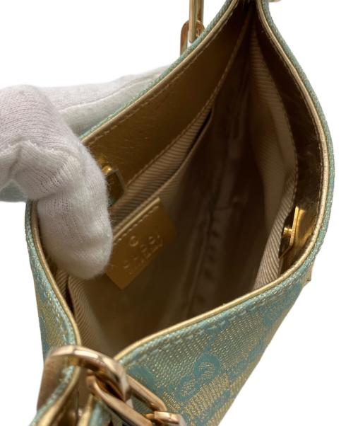 GUCCI（グッチ）GUCCI (グッチ) GGキャンバスパーティーバッグ スカイブルーの古着・服飾アイテム