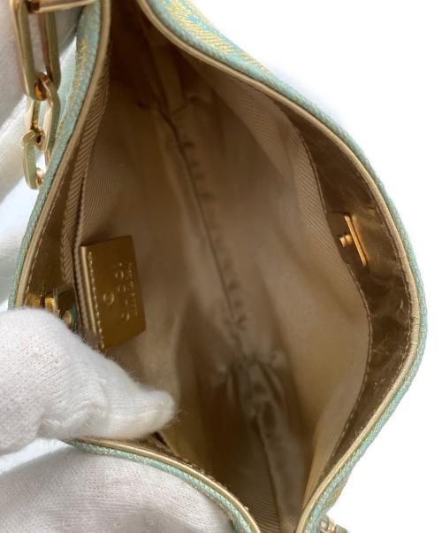 GUCCI（グッチ）GUCCI (グッチ) GGキャンバスパーティーバッグ スカイブルーの古着・服飾アイテム