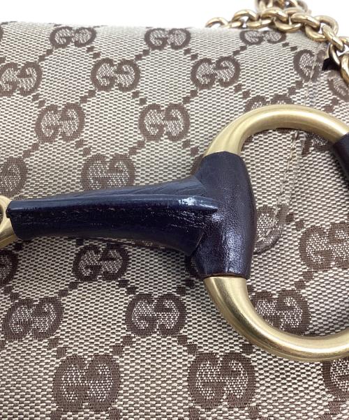 GUCCI（グッチ）GUCCI (グッチ) ホースビット チェーン ショルダーバッグ ベージュの古着・服飾アイテム
