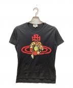 Vivienne Westwood manヴィヴィアン ウェストウッド マン）の古着「フローラルオーブプリントTシャツ」｜ブラック