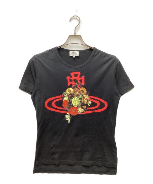 Vivienne Westwood man（ヴィヴィアン ウェストウッド マン）Vivienne Westwood man (ヴィヴィアン ウェストウッド マン) フローラルオーブプリントTシャツ ブラック サイズ:46の古着・服飾アイテム