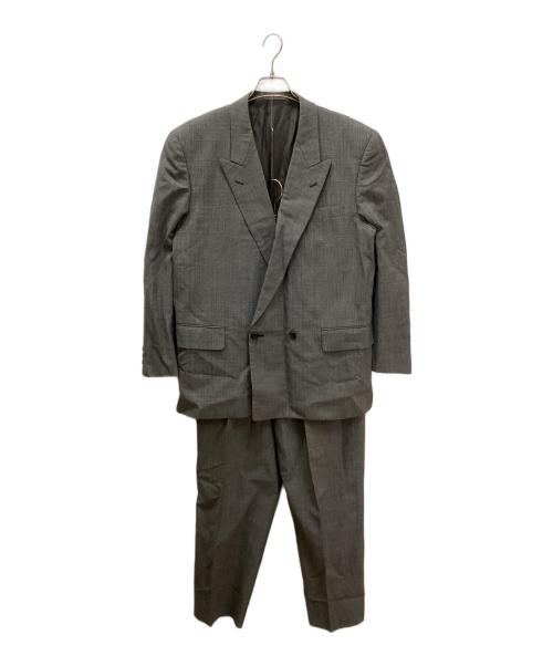 COMME des GARCONS HOMME（コムデギャルソン オム）COMME des GARCONS HOMME (コムデギャルソン オム) グレンチェックダブルジャケットセットアップ グレー サイズ:Mの古着・服飾アイテム