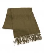 JOHNSTONS OF ELGINジョンストンズオブエルガン）の古着「カシミヤマフラー」｜オリーブ