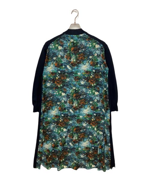 BEARDSLEY（ビアズリー）BEARDSLEY (ビアズリー) 後ろ花プリントワンピース ネイビー サイズ:FREEの古着・服飾アイテム