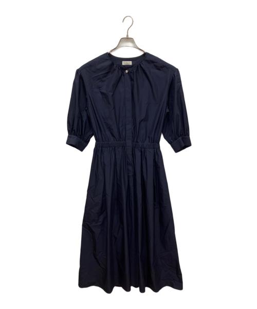 IENA（イエナ）IENA (イエナ) ボリュームスリーブフレアワンピース ネイビー サイズ:38の古着・服飾アイテム