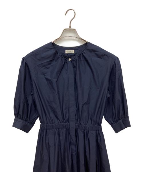 IENA（イエナ）IENA (イエナ) ボリュームスリーブフレアワンピース ネイビー サイズ:38の古着・服飾アイテム