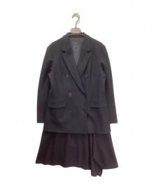 23区（ニジュウサンク）の古着「ウール圧縮スムース ダブル前 ジャケットセット」｜ブラック