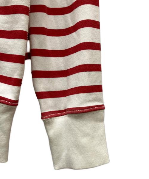 POLO RALPH LAUREN（ポロ・ラルフローレン）POLO RALPH LAUREN (ポロ・ラルフローレン) ポロベアボーダースウェット レッド×ホワイト サイズ:Lの古着・服飾アイテム