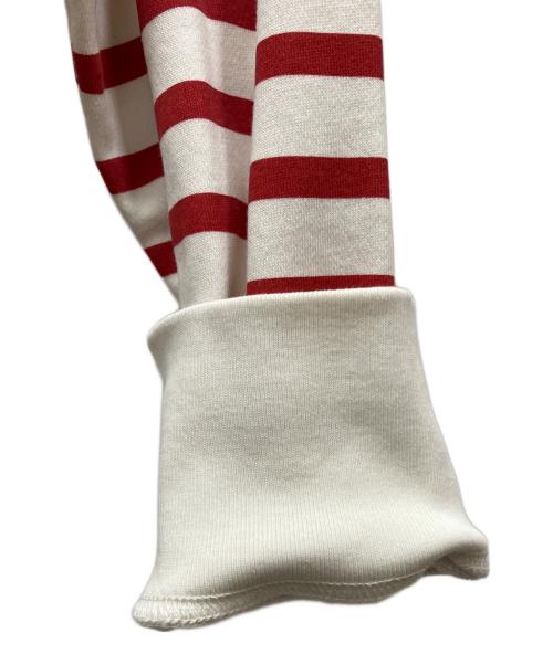 POLO RALPH LAUREN（ポロ・ラルフローレン）POLO RALPH LAUREN (ポロ・ラルフローレン) ポロベアボーダースウェット レッド×ホワイト サイズ:Lの古着・服飾アイテム