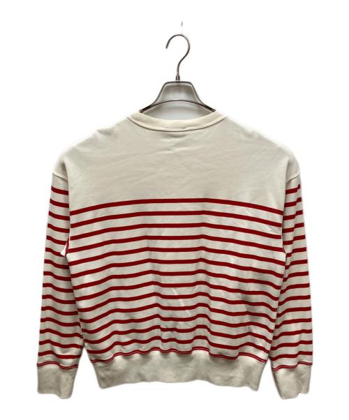 POLO RALPH LAUREN（ポロ・ラルフローレン）POLO RALPH LAUREN (ポロ・ラルフローレン) ポロベアボーダースウェット レッド×ホワイト サイズ:Lの古着・服飾アイテム