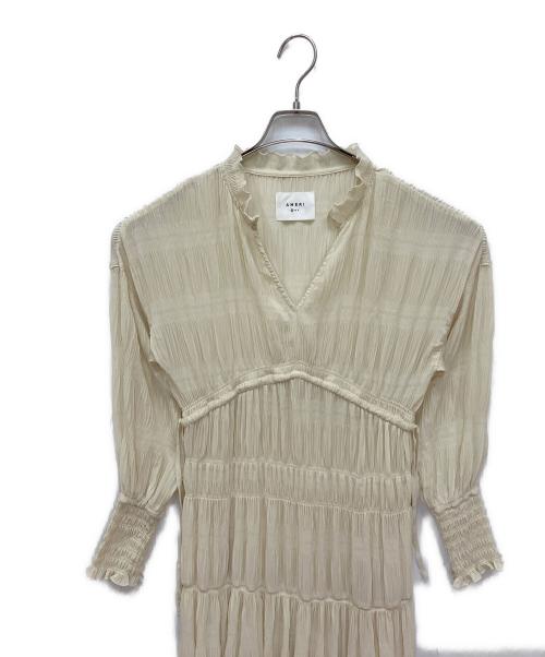 Ameri（アメリ）Ameri (アメリ) SHIRRING PLEATS DRESS/シアリングプリーツドレス アイボリー サイズ:sの古着・服飾アイテム