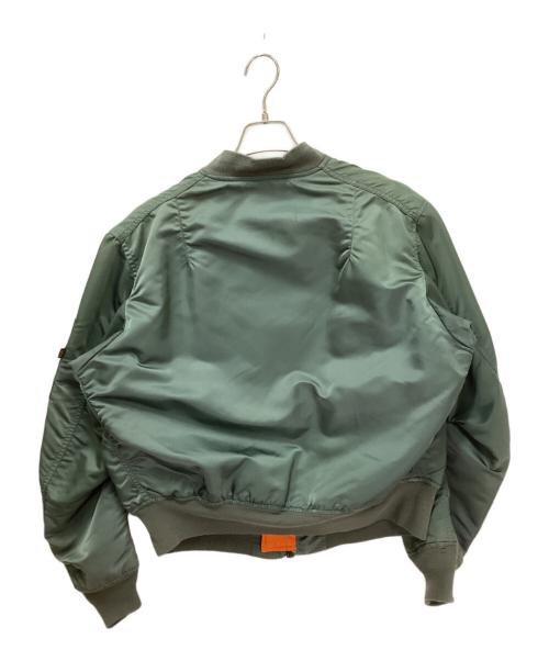 ALPHA（アルファ）ALPHA (アルファ) MA-1ジャケット グリーン×オレンジ サイズ:Lの古着・服飾アイテム