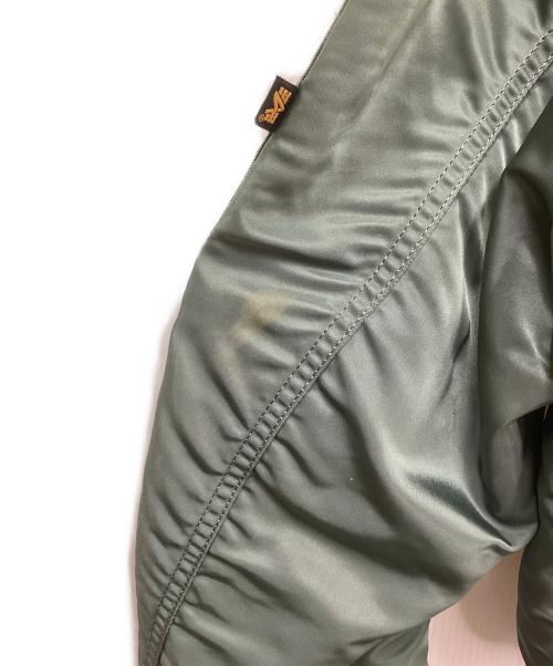 ALPHA（アルファ）ALPHA (アルファ) MA-1ジャケット グリーン×オレンジ サイズ:Lの古着・服飾アイテム