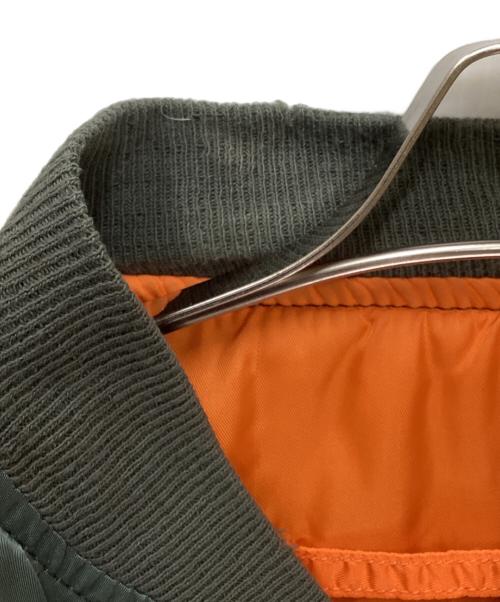 ALPHA（アルファ）ALPHA (アルファ) MA-1ジャケット グリーン×オレンジ サイズ:Lの古着・服飾アイテム