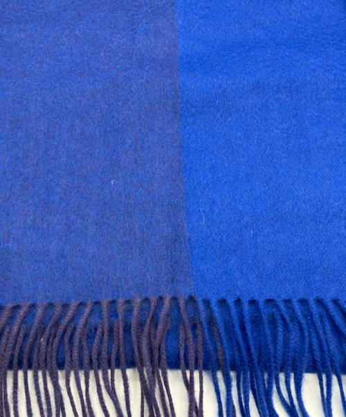 LANVIN en Bleu（ランバンオンブルー）LANVIN en Bleu (ランバンオンブルー) カシミヤストール ブルーの古着・服飾アイテム