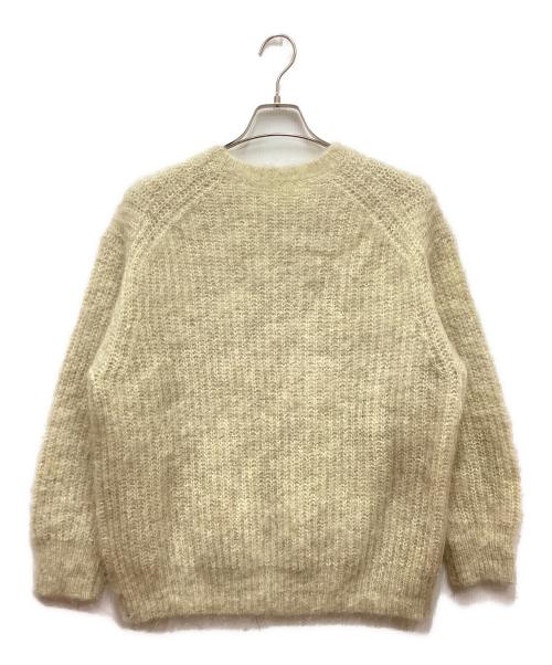 ebure（エブール）EBURE (エブール) ヘアリーモヘア クルーネックプルオーバー ベージュ サイズ:FREEの古着・服飾アイテム