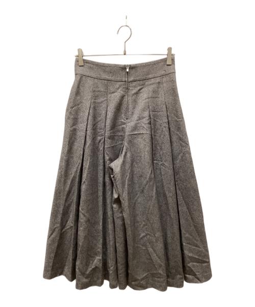 ebure（エブール）EBURE (エブール) ウール混プリーツキュロットワイドパンツ グレー サイズ:36の古着・服飾アイテム