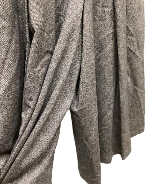 ebure（エブール）EBURE (エブール) ウール混プリーツキュロットワイドパンツ グレー サイズ:36の古着・服飾アイテム