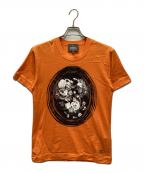 Vivienne Westwood manヴィヴィアン ウェストウッド マン）の古着「“CRACKED FLORAL FRAME”/クラックドフローラルフレイムTシャツ」｜オレンジ