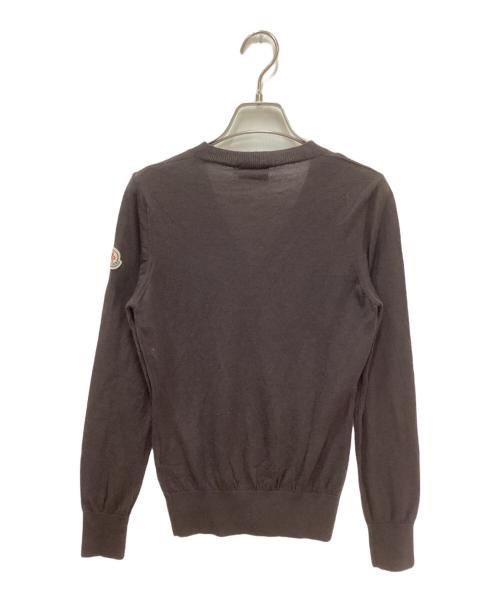 MONCLER（モンクレール）MONCLER (モンクレール) Vネックニット ブラウン サイズ:Mの古着・服飾アイテム
