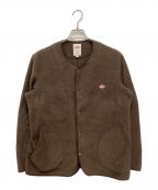 DANTONダントン）の古着「フリーススナップカーディガン」｜ブラウン