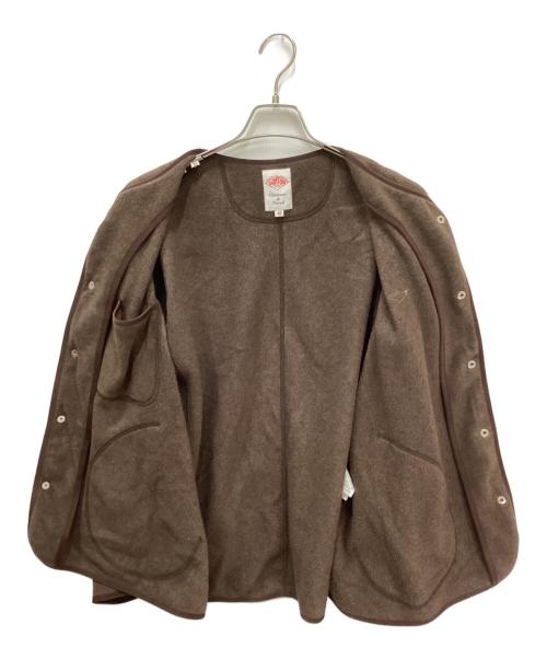 DANTON（ダントン）DANTON (ダントン) フリーススナップカーディガン ブラウン サイズ:42の古着・服飾アイテム