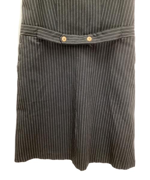 COMME des GARCONS COMME des GARCONS（コムデギャルソン コムデギャルソン）COMME des GARCONS COMME des GARCONS (コムデギャルソン コムデギャルソン) ポリ縮絨ピンストライプワンピース ブラック サイズ:Sの古着・服飾アイテム