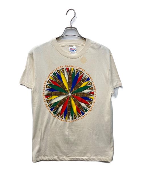 Hanes（ヘインズ）Hanes (ヘインズ) 90's ヴィンテージTシャツ ベージュ サイズ:Mの古着・服飾アイテム
