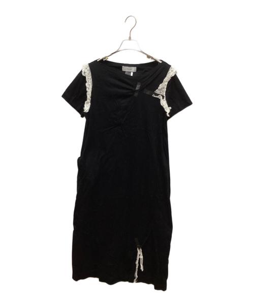 FACETASM（ファセッタズム）FACETASM (ファセッタズム) レース切替ワンピース ブラック サイズ:2の古着・服飾アイテム