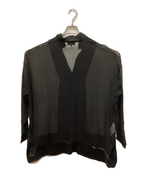 GIORGIO ARMANI（ジョルジョアルマーニ）GIORGIO ARMANI (ジョルジョアルマーニ) シアーシャツ ブラック サイズ:表記なしの古着・服飾アイテム