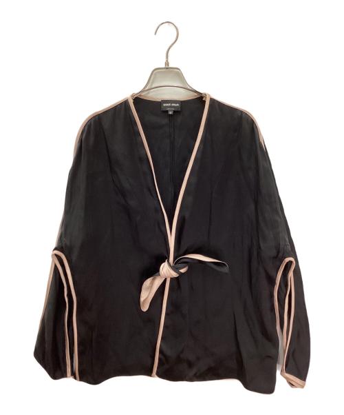 GIORGIO ARMANI（ジョルジョアルマーニ）GIORGIO ARMANI (ジョルジョアルマーニ) サテンジャケット ブラック サイズ:48の古着・服飾アイテム