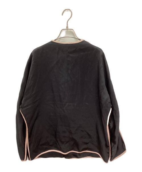 GIORGIO ARMANI（ジョルジョアルマーニ）GIORGIO ARMANI (ジョルジョアルマーニ) サテンジャケット ブラック サイズ:48の古着・服飾アイテム