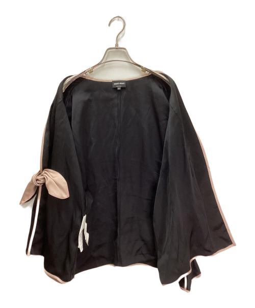 GIORGIO ARMANI（ジョルジョアルマーニ）GIORGIO ARMANI (ジョルジョアルマーニ) サテンジャケット ブラック サイズ:48の古着・服飾アイテム