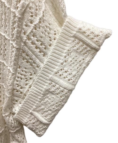 WIND AND SEA（ウィンダンシー）WIND AND SEA (ウィンダンシー) COTTON KNIT POLO CARDIGAN ホワイト サイズ:Lの古着・服飾アイテム